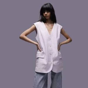 Topshop Lavender Sleeveless Blazer